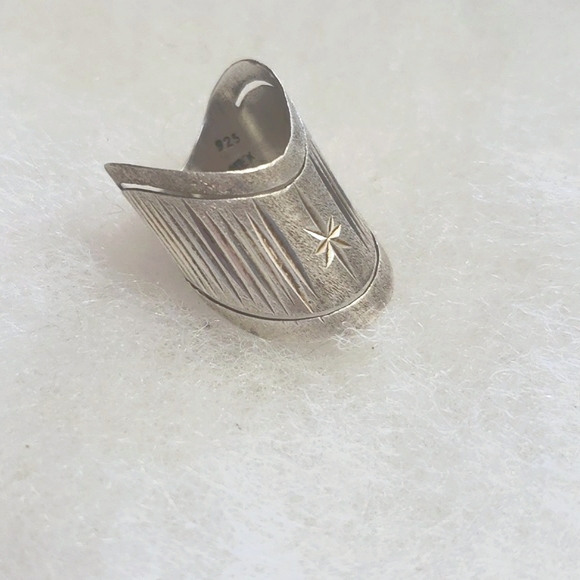 Rare VINTAGE MEXICAN STERLING SILVER 🇲🇽 925 ART DECO RING Star - Picture 4 of 5